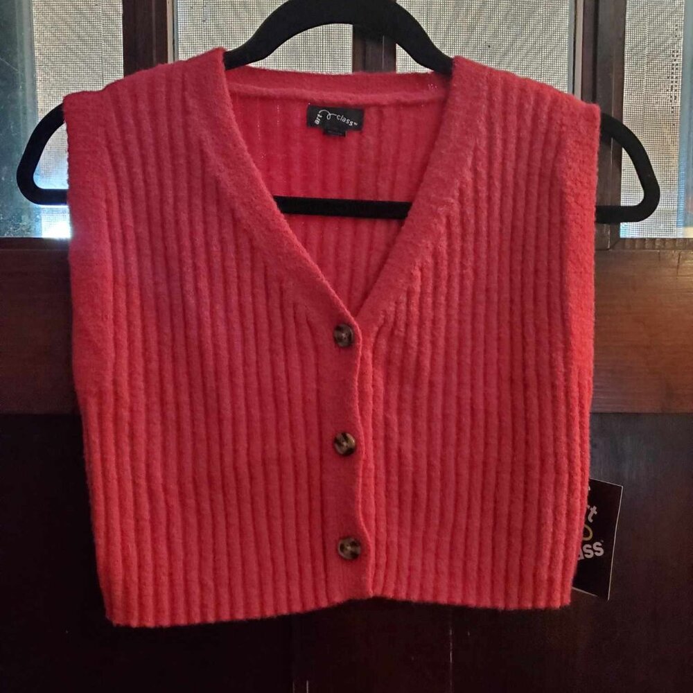 Art Class Soft Pink Button-Down Vest